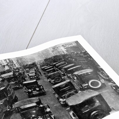 Traffic on 5th Avenue as seen from a control tower, New York City, USA by Ewing Galloway