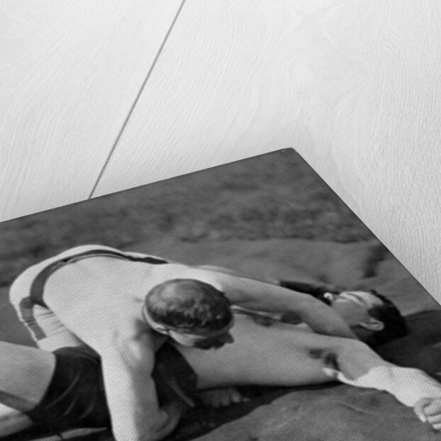 A good fall, wrestling display, Aldershot, Hampshire by Gregory & Co