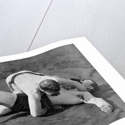 A good fall, wrestling display, Aldershot, Hampshire by Gregory & Co