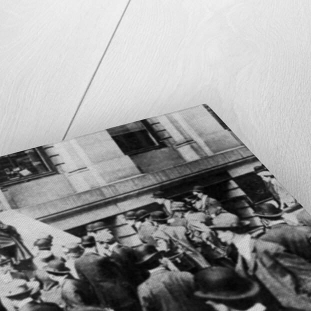 Anxious crowds outside the White Star Line office by Sport & General