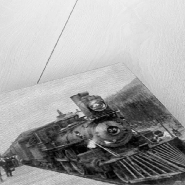 The first regular trans-continental train at Fernie, British Columbia, Canada by Anonymous