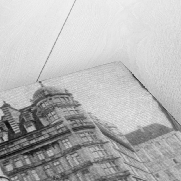 Savoy Hotel and Theatre across the Strand from Norfolk Street, London by Anonymous