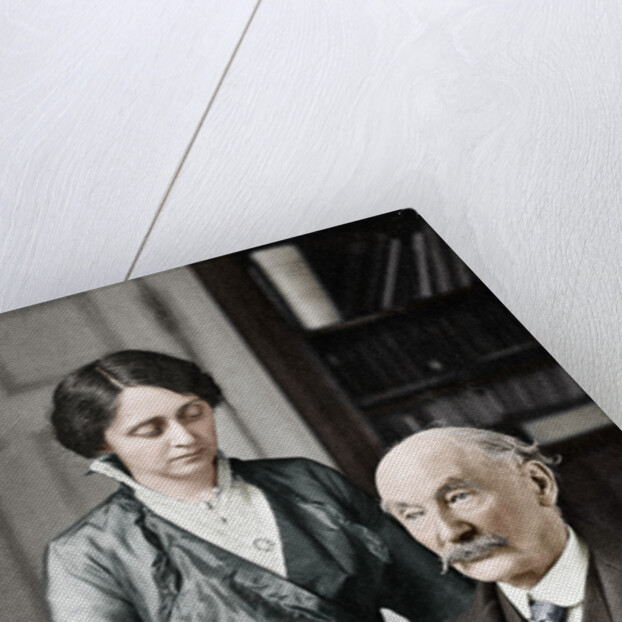 Thomas Hardy, English poet, novelist and dramatist with his second wife, Florence by Anonymous