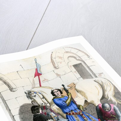 Knight served by a squire and page by Deghouly