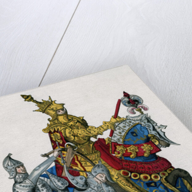 Charles VII, King of France, on horseback in full armour by Gautier