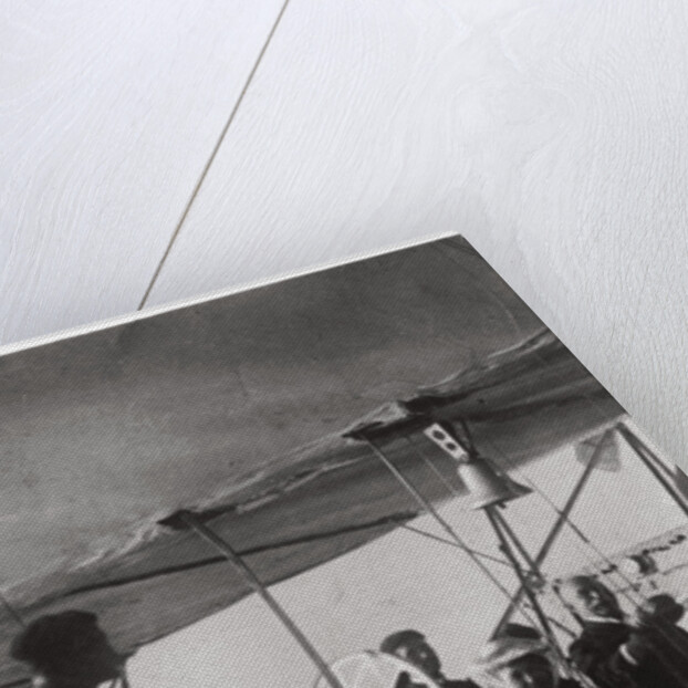 Count Zeppelin with his daughter in the gondola of Zeppelin LZ3, Germany by Anonymous