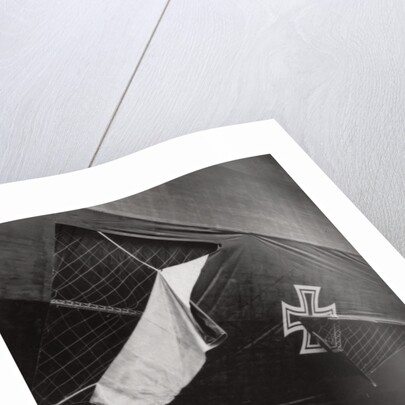 Damaged German navy Zeppelin airship, World War I by Anonymous