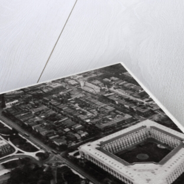 Aerial view of the Library of Congress, Washington DC, USA, from a Zeppelin by Anonymous