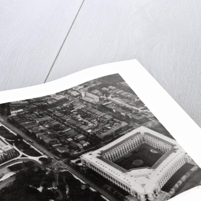 Aerial view of the Library of Congress, Washington DC, USA, from a Zeppelin by Anonymous