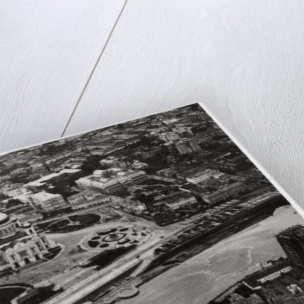 Aerial view of the Cathedral of Christ the Saviour, Moscow, USSR, from a Zeppelin by Anonymous