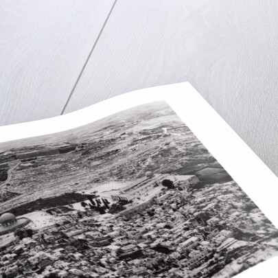 Aerial view of the Mosque of Omar, Jerusalem, Palestine, from a Zeppelin by Anonymous