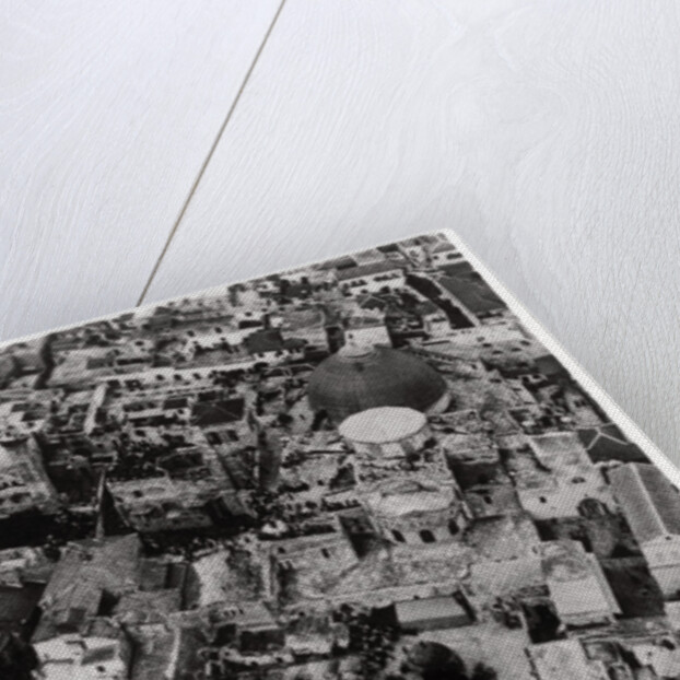 Aerial view of the Church of the Holy Sepulchre, Jerusalem, Palestine, from a Zeppelin by Anonymous
