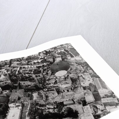 Aerial view of the Church of the Holy Sepulchre, Jerusalem, Palestine, from a Zeppelin by Anonymous