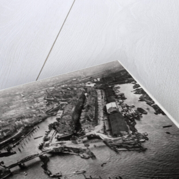 Aerial view of Hamburg harbour, Germany, from a Zeppelin by Anonymous