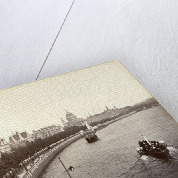 Victoria Embankment, showing Temple Gardens and St Paul's Cathedral, London by Anonymous
