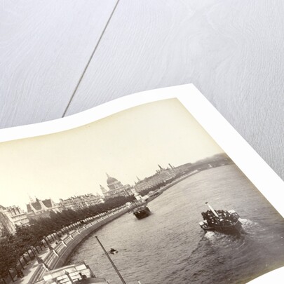 Victoria Embankment, showing Temple Gardens and St Paul's Cathedral, London by Anonymous