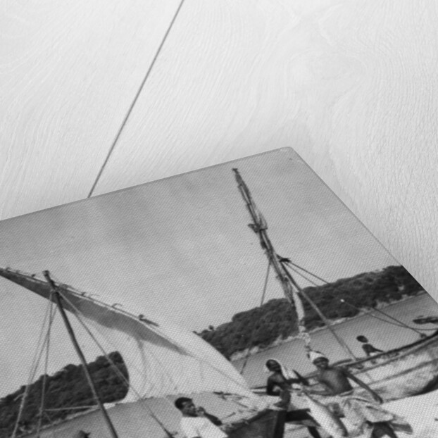 Fishing boats, Trincomalee, Ceylon by Anonymous