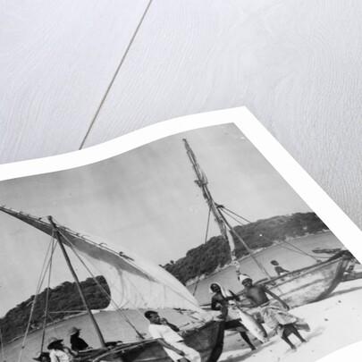 Fishing boats, Trincomalee, Ceylon by Anonymous