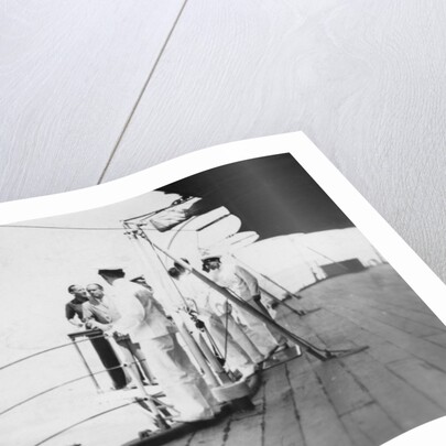 American actor and film director Douglas Fairbanks, Sr on board HMS Malaya, Venice by Anonymous