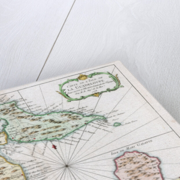 Map of the Caribbean island of Guadeloupe by Anonymous