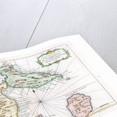 Map of the Caribbean island of Guadeloupe by Anonymous