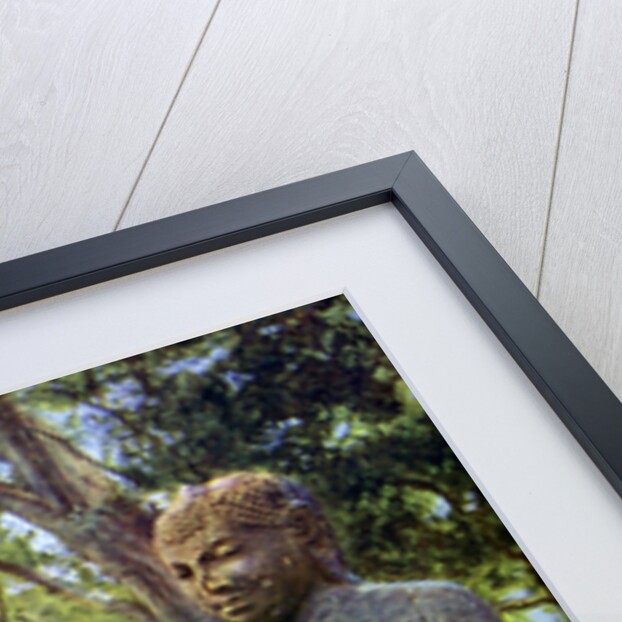 Stone Buddha, a relic of the past glory of Anuradhapura, Ceylon by Anonymous