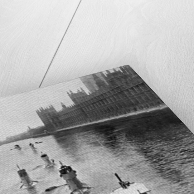 French submarine 'Saphir' (Q44) and five others moving from Gravesend to London, July 1909 by Anonymous