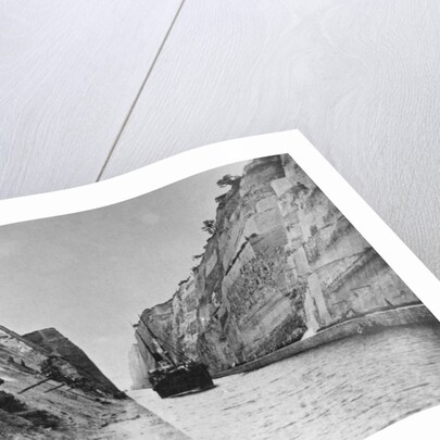 Ship passing through the Corinth Canal, Greece by Anonymous