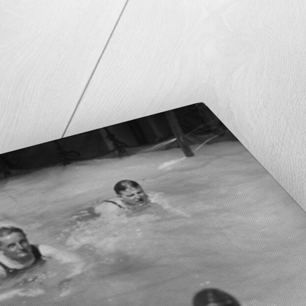 Passengers in the swimming pool on board a cruise ship by Anonymous