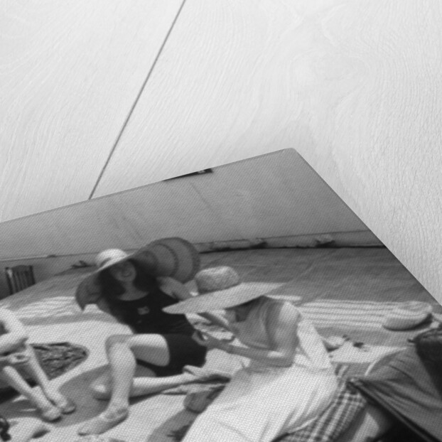 Passengers sunbathing on board a cruise ship by Anonymous