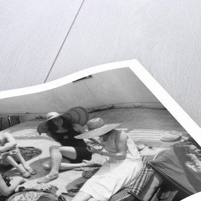 Passengers sunbathing on board a cruise ship by Anonymous