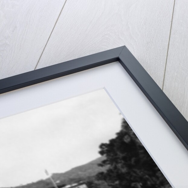 A Singer car in front of the Governor's house, Trinidad, Trinidad and Tobago by Anonymous