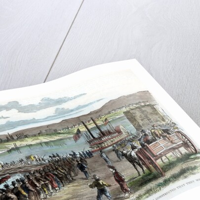 Union volunteers crossing the Ohio River, Cincinnati, Ohio, American Civil War by Anonymous