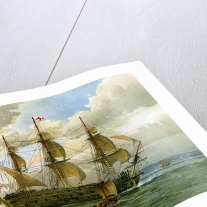 Royal Navy battle ship by William Frederick Mitchell