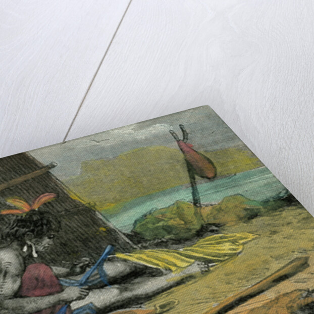 Tatooing a Maori chief by Anonymous