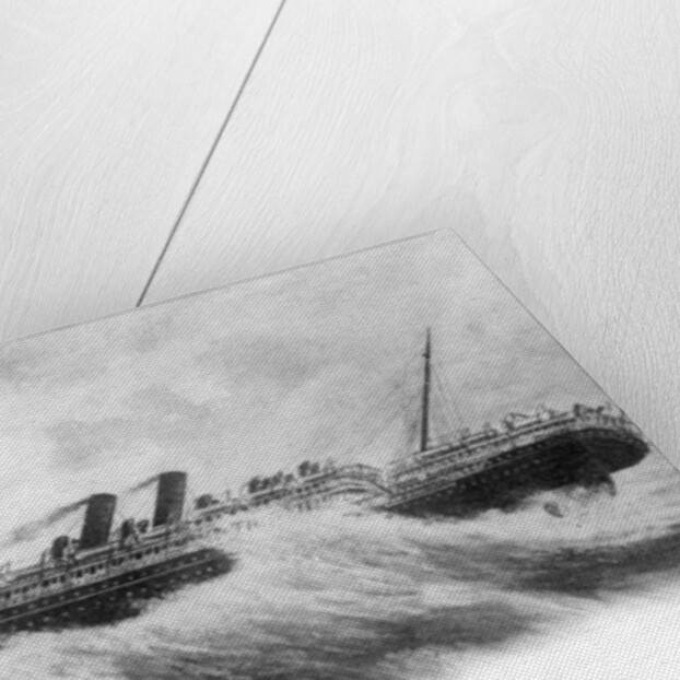 SS Mongolia in heavy seas by Anonymous