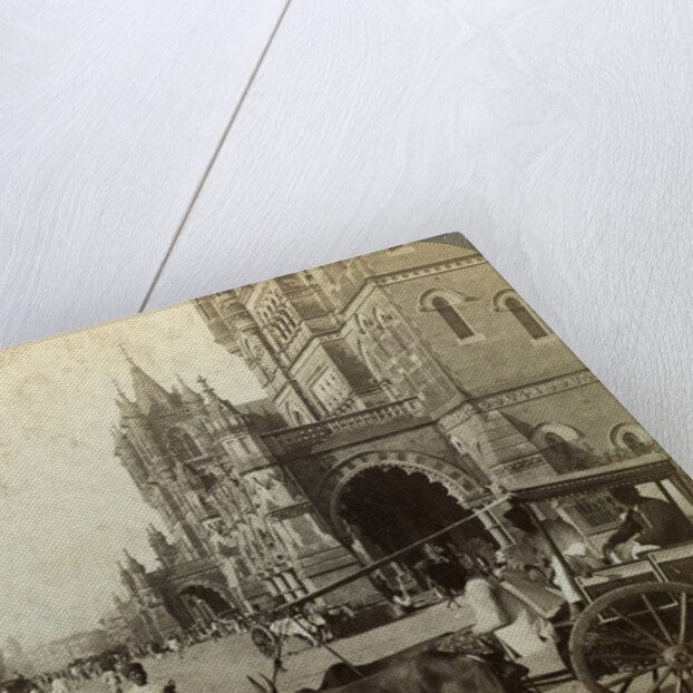 'Ekka', outside Victoria Station, Bombay, India by Underwood & Underwood