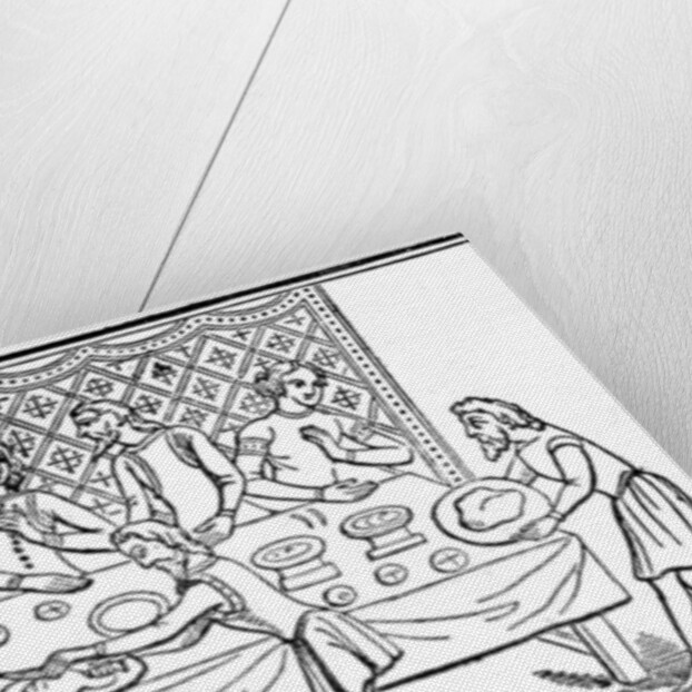 A king at dinner by Anonymous