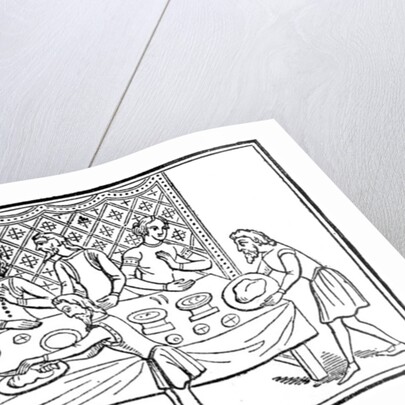 A king at dinner by Anonymous