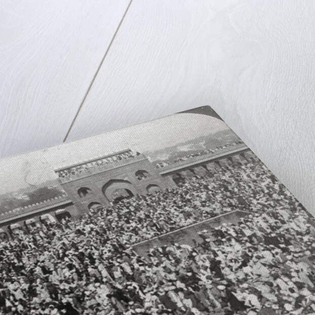 In the Court of the Jumma Mosque, Delhi, India by Underwood & Underwood