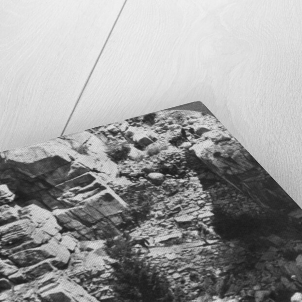 Climbing the steep zig-zag trail at the eastern end of Yosemite Valley, California, USA by Underwood & Underwood