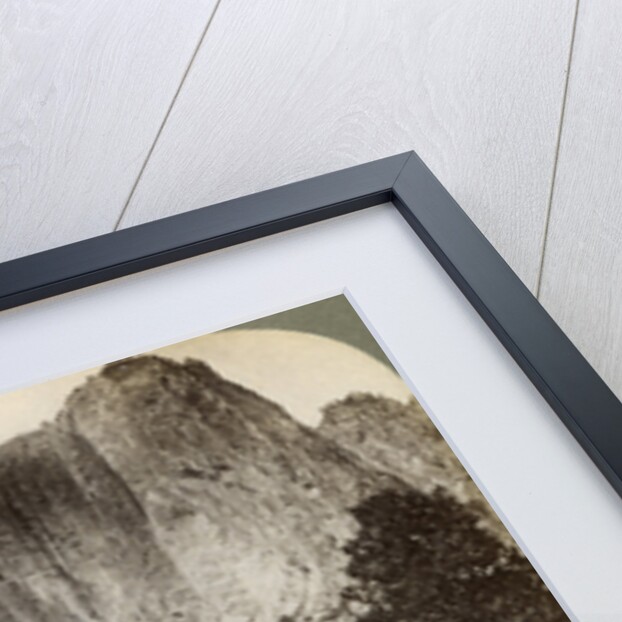 Yosemite Point and wind-blown Yosemite Falls, Yosemite Valley, California, USA by Underwood & Underwood