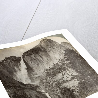 Yosemite Point and wind-blown Yosemite Falls, Yosemite Valley, California, USA by Underwood & Underwood