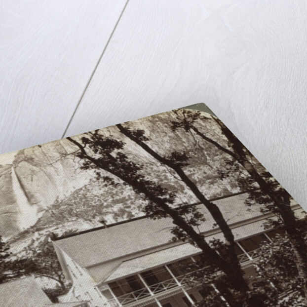 Sentinel Hotel, looking north across the valley to Yosemite Falls, California, USA by Underwood & Underwood