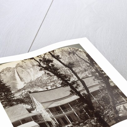 Sentinel Hotel, looking north across the valley to Yosemite Falls, California, USA by Underwood & Underwood