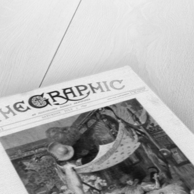 French actress Sarah Bernhardt in her Paris studio, France by Anonymous