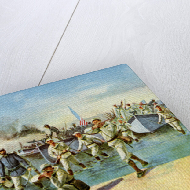 Landing ammunition for the insurgents, under fire, Spanish-American War, Cuba by Anonymous