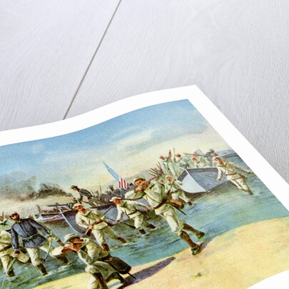 Landing ammunition for the insurgents, under fire, Spanish-American War, Cuba by Anonymous