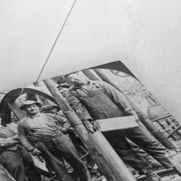 Filling a shell with nitro-glycerine, oil field in Pennsylvania, USA by Keystone View Company