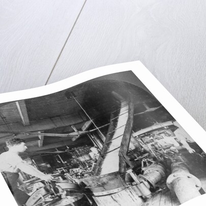 Sugar beet pulp and juice flowing from tank to tank, Montreal, Canada by Keystone View Company
